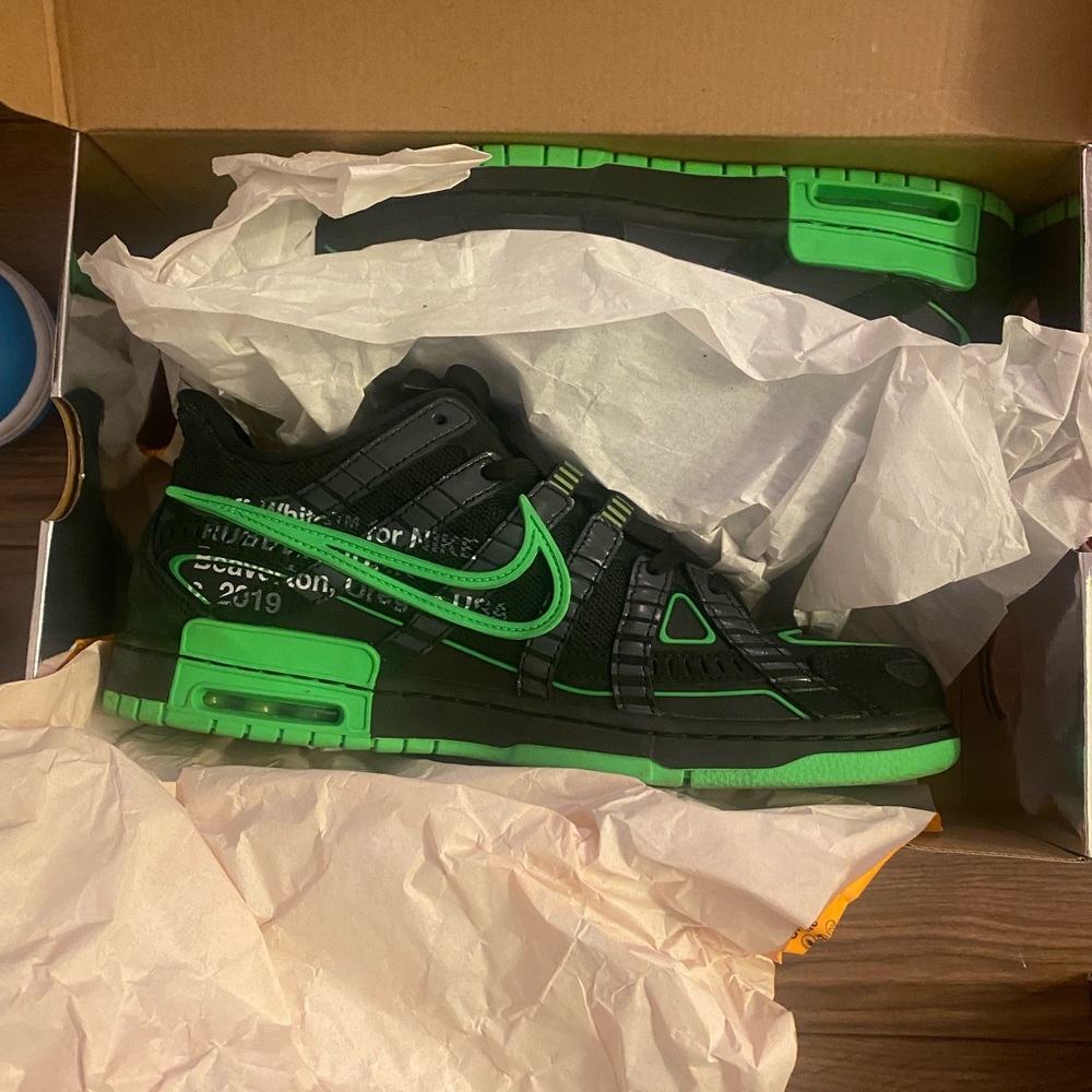 Nike off white rubber dunks size 10.5 mens.